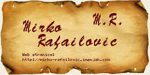 Mirko Rafailović vizit kartica